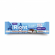 imageFizico, The Right Protein Bar, Pachet 21 batoane proteice cu cocos, acoperite cu ciocolata cu lapte, fara zaharuri adaugate, cu indulcitori, 21 buc x 60 g