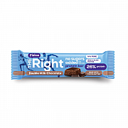 imageFizico, The Right Protein Bar, Pachet 21 batoane proteice cu ciocolata, acoperite cu ciocolata cu lapte, fara zaharuri adaugate, cu indulcitori, 21 buc x 60 g